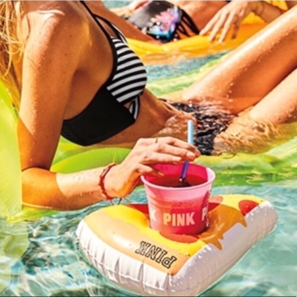 PINK Victorias Secret Party Cup And Pizza Floatie - Picture 1 of 4